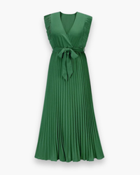 Damen Elegantes Bohème Kleid | V-Ausschnitt in Grün