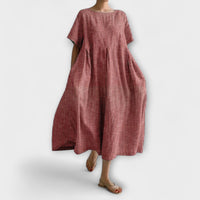 Bianca - Langärmliges Freizeitkleid in Rot