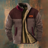 Alban® | Lässige Fleece Jacke in Rot