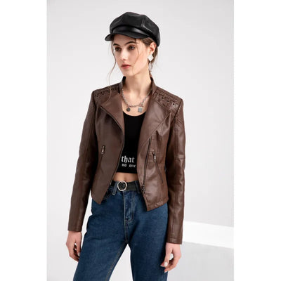 Elegante & Zeitlose Damenlederjacke - Must-Have für Modebewusste