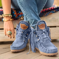 Carlotta - Orthopädische Wildleder-Komfortstiefel in Blau
