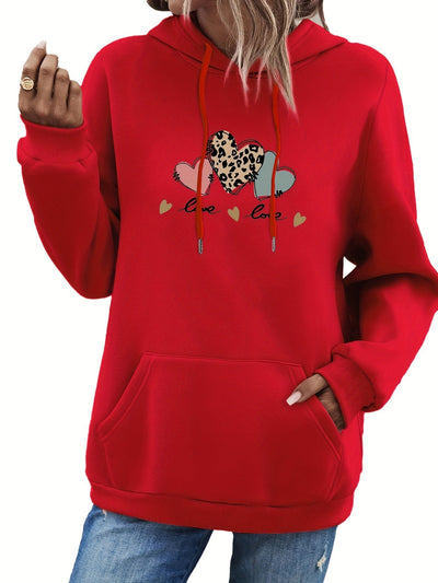 Elara™ – Be Loved Hoodie mit Herzaufdruck