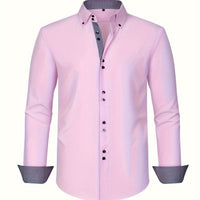 ALBERTO | ELEGANTE LEICHTE HEMD MIT KONTRASTDETAILS in Rosa