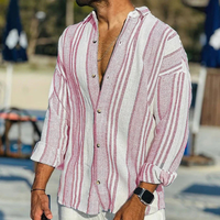 Herren Vintage Hemd | Langarm in Rosa