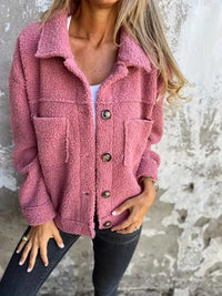 Damen Jacke Teddy Damen | Klassisch Komfortabel in Rosa