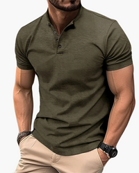 Herren Elegantes Polo Shirt | Zeitloses Poloshirt in Olivegrün