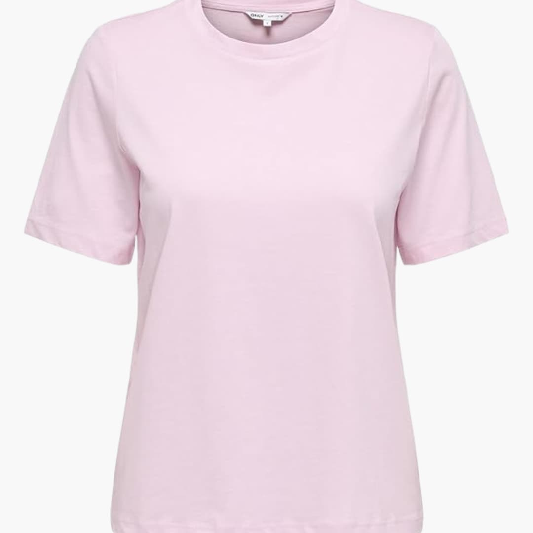 Damen T-Shirt mit Rundhals und kurzen Ärmeln aus Leichtstoff