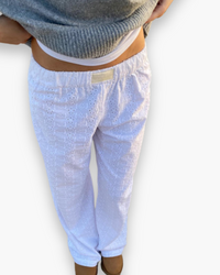 Damen Faule Hose | Niedrige Leibhöhe in Weiß