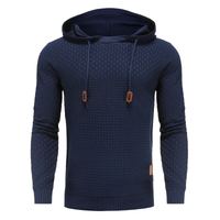 Pullover Herren Kapuze Warm | Robust Freizeit in Blau