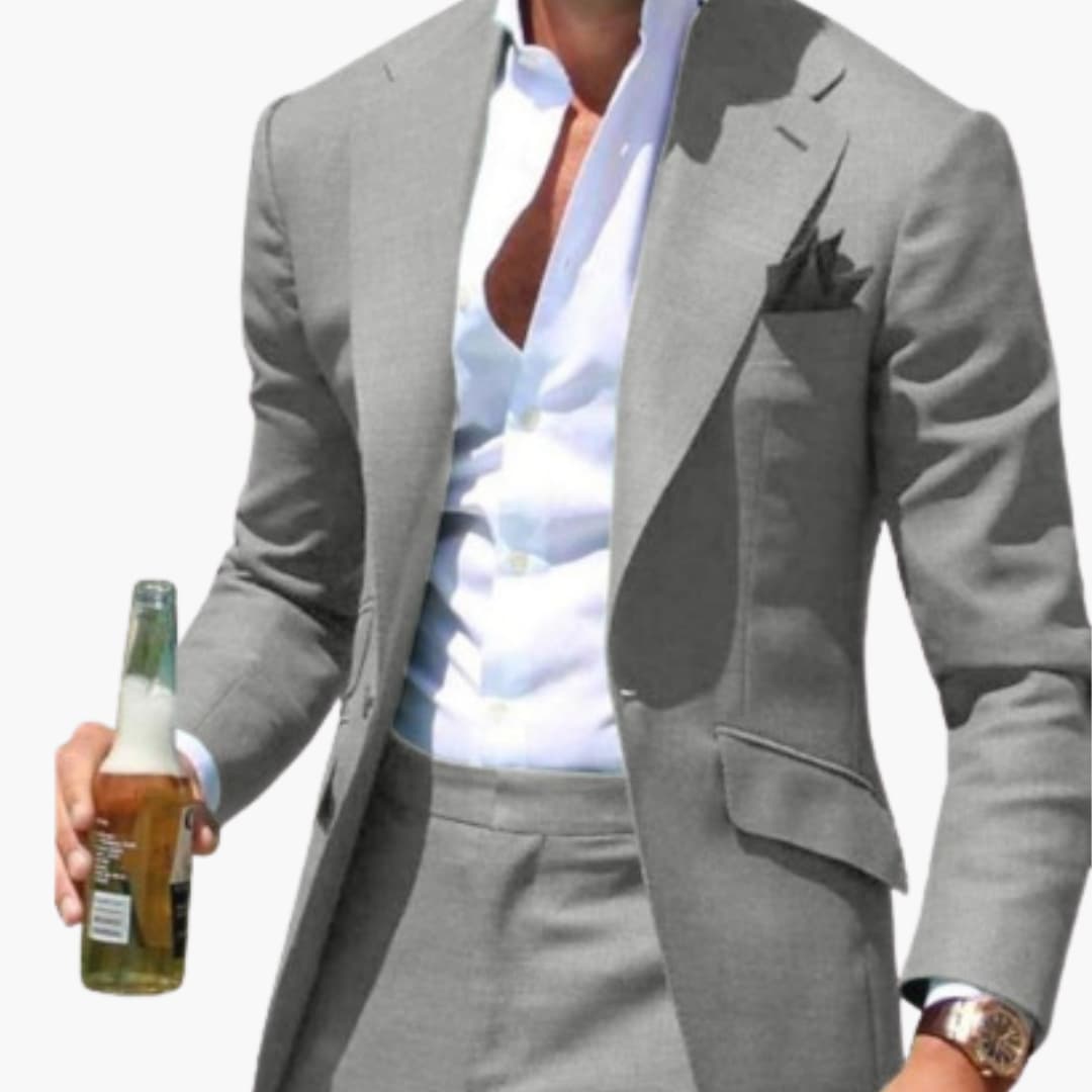 Herren Zweiteiler Anzug mit Slim Fit für alle Jahreszeiten