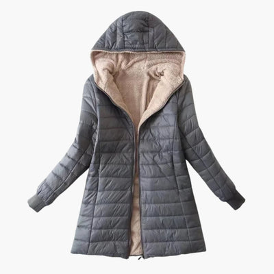Damen Winter jacke mit Kapuze und Reißverschluss