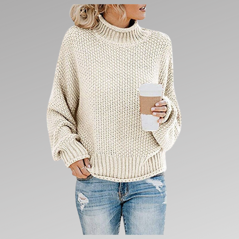 Kuscheliger Damen-Strickpullover mit Rollkragen – Modischer Pullover für Herbst und Winter