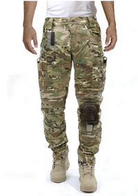 Funktionale Herren Cargo-Hose mit Knieschutz – Bram in Grün B