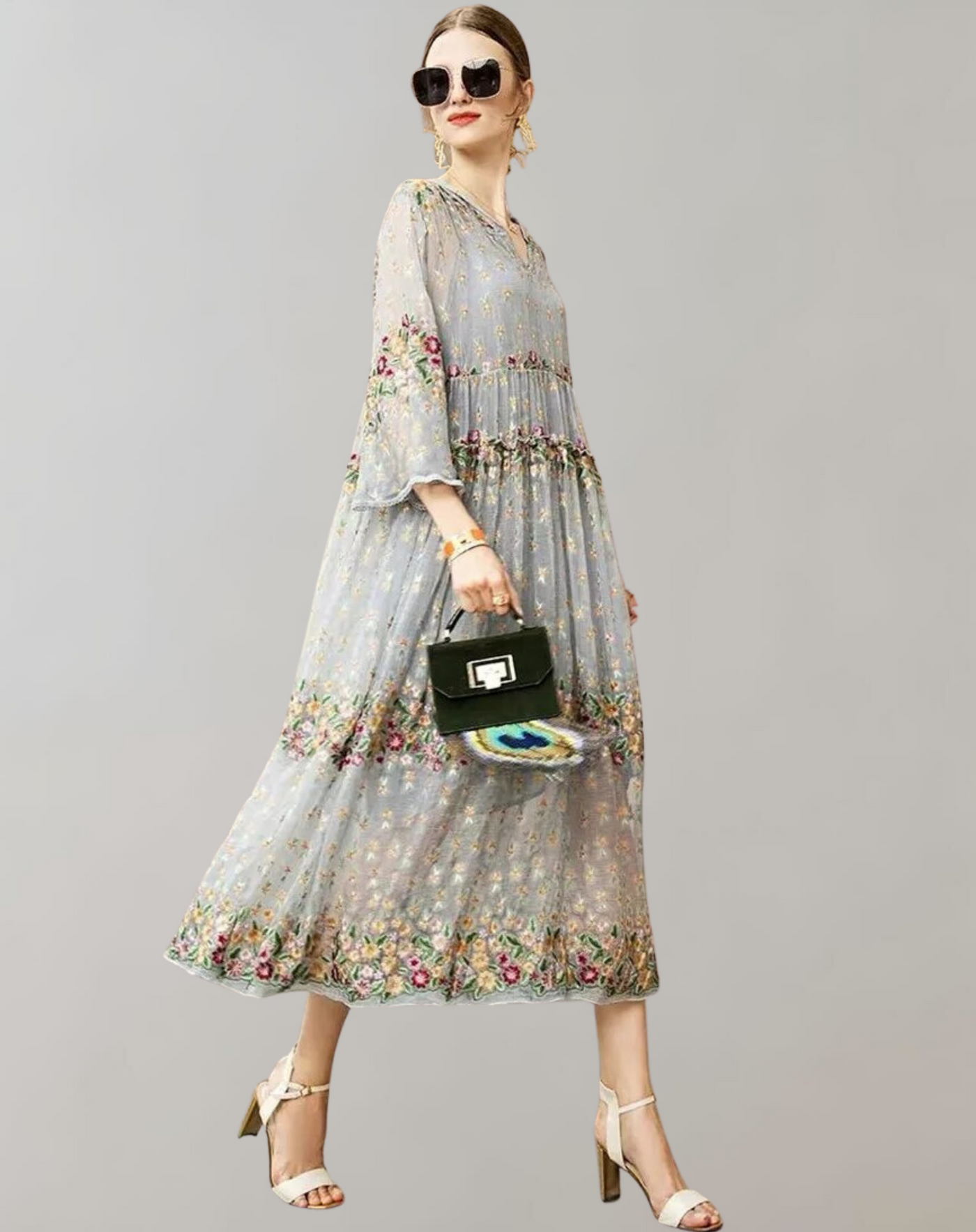 Angela - Lady Embroidery Long Zweiteiler