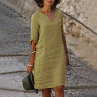 Abagail | Damen Modisches Kleid | Sommer in Khaki