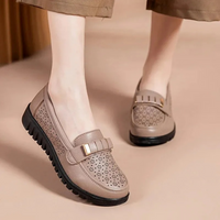 Zen – Business-Slipper aus Leder im formellen Stil in Dunkelbraun