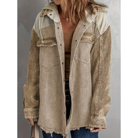 Elegante Damen Winter Daunenjacke in Khaki