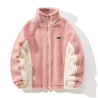 Herren Klassische Fleecejacke | Stehkragen in Rosa