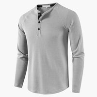 Luca | Stilvolles Langarmshirt im Casual Style in Hellgrau