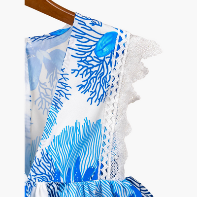 Modisches Spitzen Maxikleid - Damen Abendkleid elegant