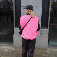 Vanessa - Komfortable und warme Weste in Rosa