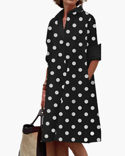 Damen Elegantes Hemdblusen Kleid | Modern