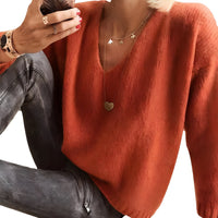 Dorris - Komfortabler Damenpullover mit langen Ärmeln in Orange