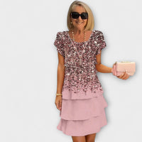 Lillian - Florales Eleganzkleid in Rosa