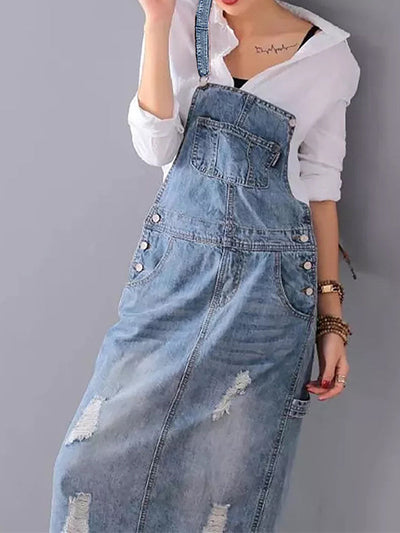Denim-Overallkleid für Damen