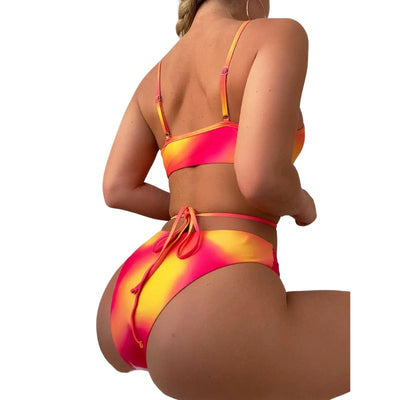 Luciana® | 3-teiliger Bikini-Badeanzug mit Schnürung und Strandrock