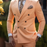 Herren Zweiteiler Hochzeits Anzug in Orange