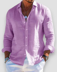 LUCAS | CASUAL HEMD HERREN in Lila