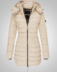 Jessica | Damen Winter Kapuze Daunenjacke in Beige