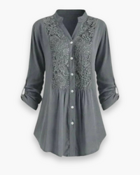 Damen Elegante Lange Bluse | Blusen in Grau