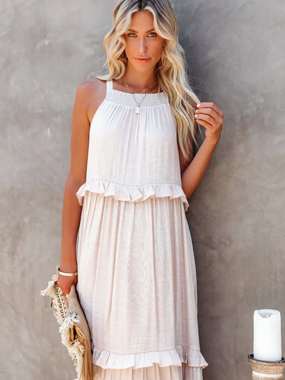 Madelyn | Bohemian Ruffled Maxi Dress