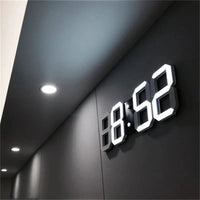 3D LED Wanduhr mit Dimmbarem Licht – Timora in Weiß