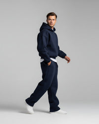Bernd | Herren Oversized Hoodie Zweiteiler Set in Blau