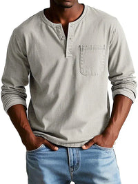 Philipp | Herren Lässiges Henley Shirt in Beige