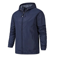Winddichte Herren-Kapuzenjacke - Jef in Marineblau