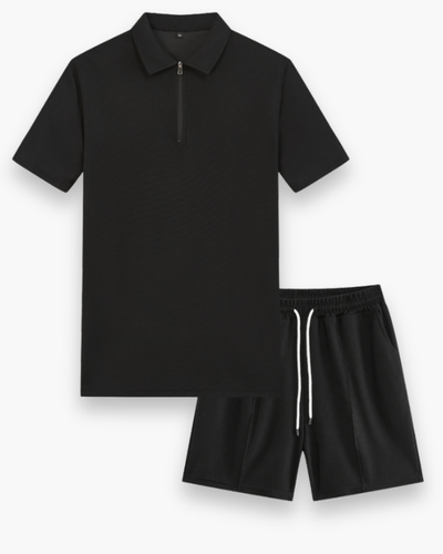 Herren Freizeit Set mit Zipper Polo | Leichtes Sommer Outfit