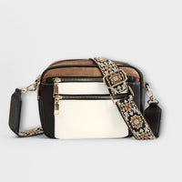 Brava - Crossbody Tasche aus veganem Leder in Weiß & Schwarz