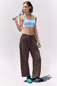 LINA | Barrel-Pants – Weite Sommer-Loungehose für jeden Moment in Kaffeebraun