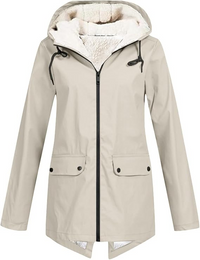 Margarete | Kapuzenpullover mit Reißverschluss in Beige