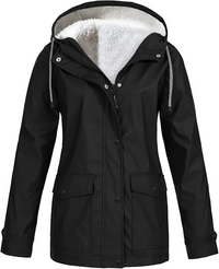 Margarete | Kapuzenpullover mit Reißverschluss in Schwarz