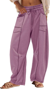 LINA | Barrel-Pants – Weite Sommer-Loungehose für jeden Moment in Mauve