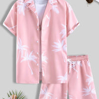 Frank | Herren Tropical Sommerhemd Set in Rosa
