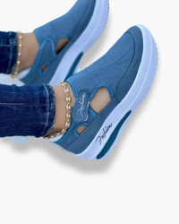 Damen Bequeme Rutschfeste Wanderschuhe | Flexibel in Blau