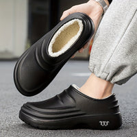 Winterschuhe Herren | Slip-On Clogs Mit Innenfutter in Schwarz