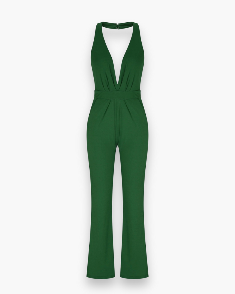 Damen Stilvoll Tief Schnitt Jumpsuit | Elegante