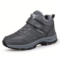 Winterschuhe Herren | Stiefel Mittelhoher Schnitt Mit Schnürung in Grau
